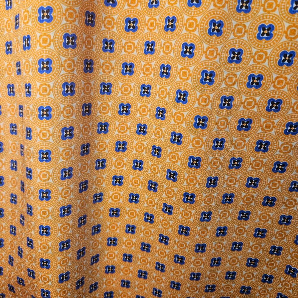 Zara Basic Wide Leg Pants Medium Orange Blue Geom… - image 4